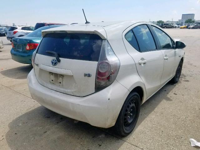 JTDKDTB39C1524669 - 2012 TOYOTA PRIUS C WHITE photo 4