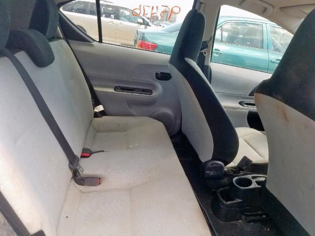 JTDKDTB39C1524669 - 2012 TOYOTA PRIUS C WHITE photo 6