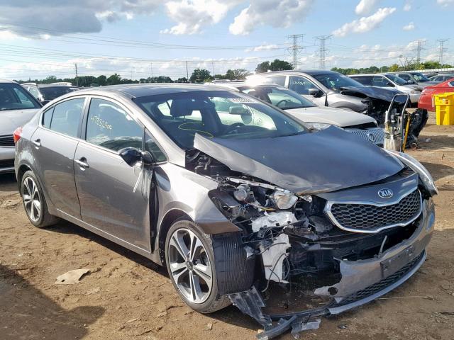 KNAFZ4A80E5061951 - 2014 KIA FORTE EX GRAY photo 1