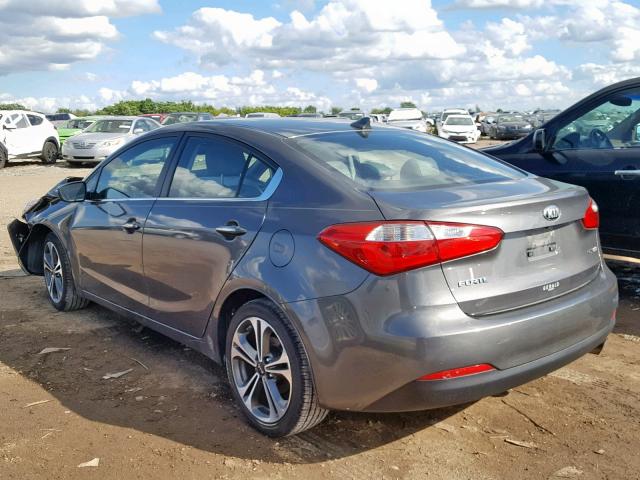 KNAFZ4A80E5061951 - 2014 KIA FORTE EX GRAY photo 3