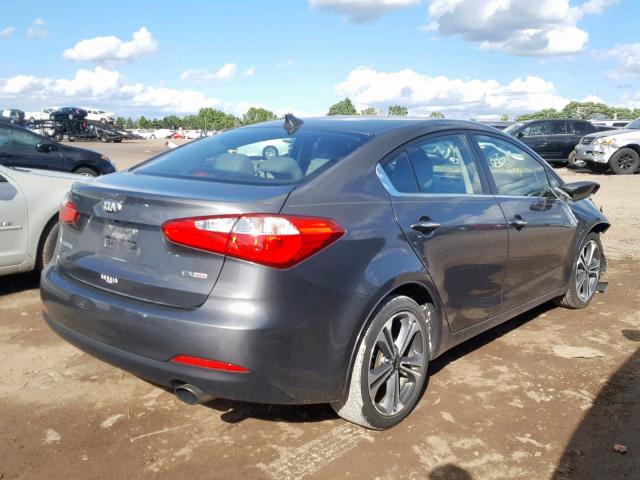 KNAFZ4A80E5061951 - 2014 KIA FORTE EX GRAY photo 4