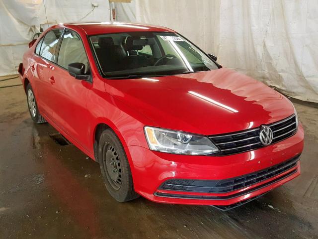 3VW2K7AJ5FM273344 - 2015 VOLKSWAGEN JETTA BASE RED photo 1