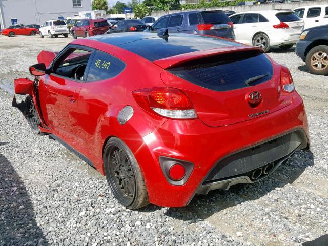 KMHTC6AE2FU240004 - 2015 HYUNDAI VELOSTER T RED photo 3