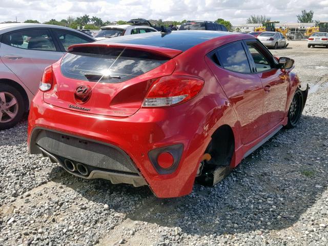 KMHTC6AE2FU240004 - 2015 HYUNDAI VELOSTER T RED photo 4