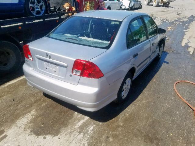 1HGES16335L008320 - 2005 HONDA CIVIC DX V SILVER photo 4