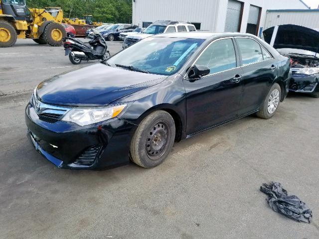 4T1BD1FK5EU100604 - 2014 TOYOTA CAMRY HYBR BLACK photo 2