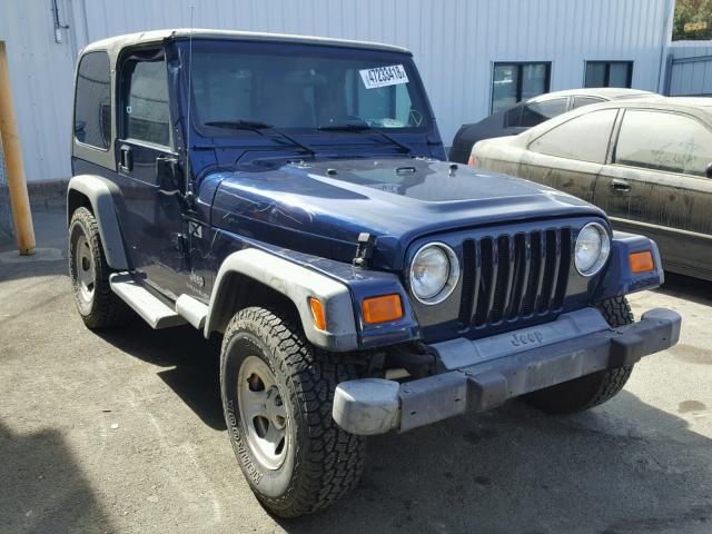 1J4FA39S05P338259 - 2005 JEEP WRANGLER X BLUE photo 1