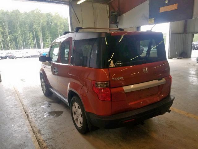 5J6YH2H73AL009262 - 2010 HONDA ELEMENT EX ORANGE photo 3