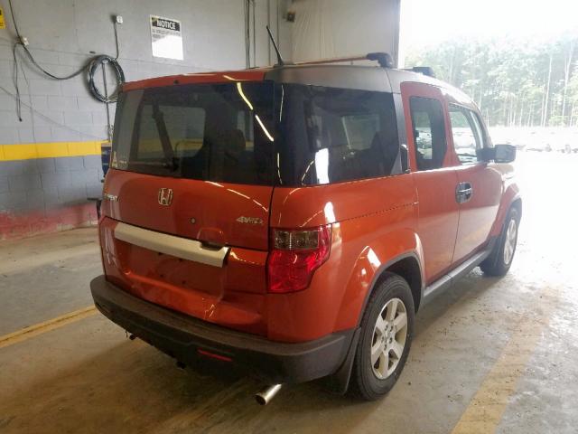 5J6YH2H73AL009262 - 2010 HONDA ELEMENT EX ORANGE photo 4