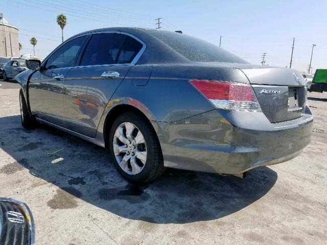 1HGCP36858A021893 - 2008 HONDA ACCORD EXL GRAY photo 3