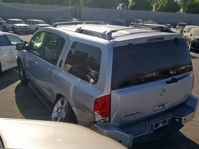 5N1AA08A35N733955 - 2005 NISSAN ARMADA SE SILVER photo 3