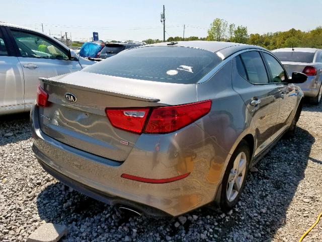 5XXGM4A78EG275157 - 2014 KIA OPTIMA LX GRAY photo 4