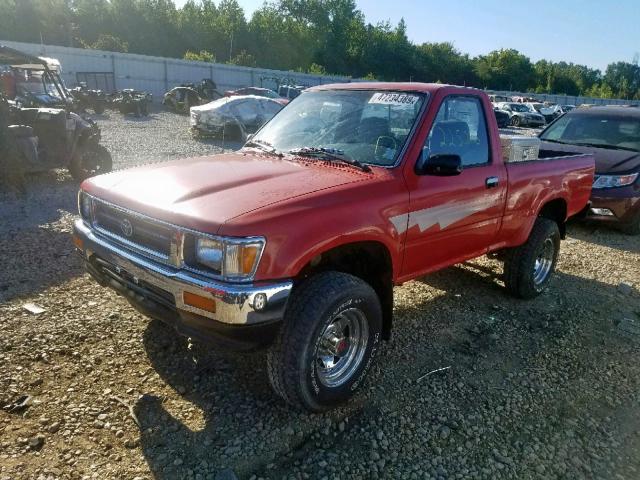 JT4RN01P0N0037982 - 1992 TOYOTA PICKUP 1/2 RED photo 2