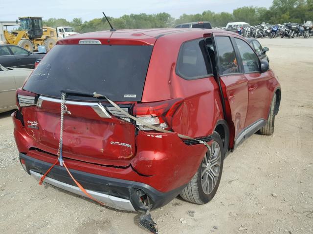 JA4AZ3A33GZ065610 - 2016 MITSUBISHI OUTLANDER RED photo 4