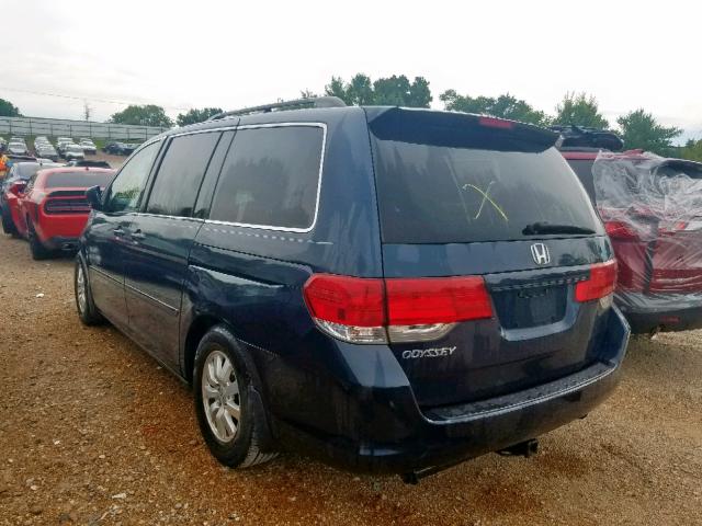 5FNRL3H43AB059943 - 2010 HONDA ODYSSEY EX BLUE photo 3