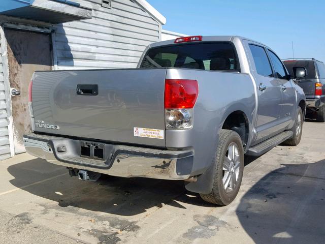 5TBEV581X7S457416 - 2007 TOYOTA TUNDRA CRE GRAY photo 4