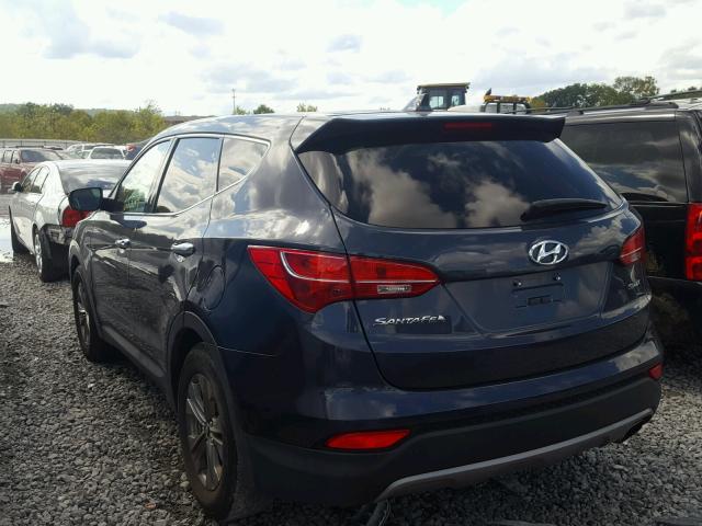 5XYZT3LBXEG147294 - 2014 HYUNDAI SANTA FE S BLUE photo 3