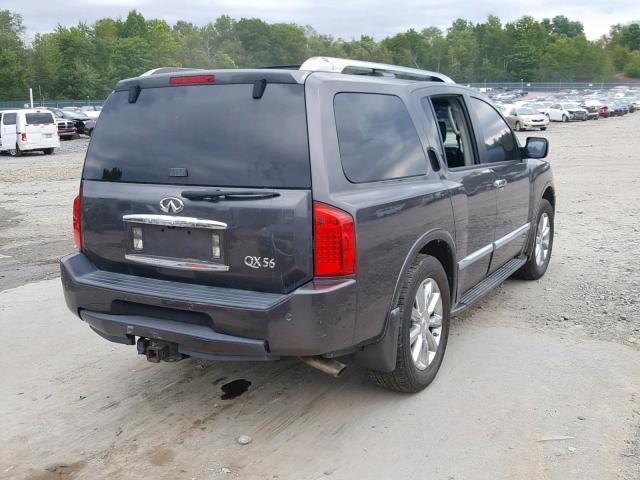 5N3ZA0NC6AN907995 - 2010 INFINITI QX56 GRAY photo 4