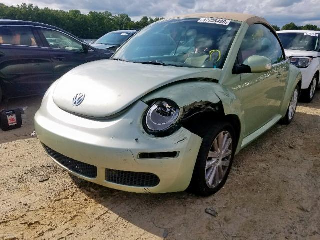 3VWRF31Y98M413763 - 2008 VOLKSWAGEN NEW BEETLE მწვანე ფოტო 2
