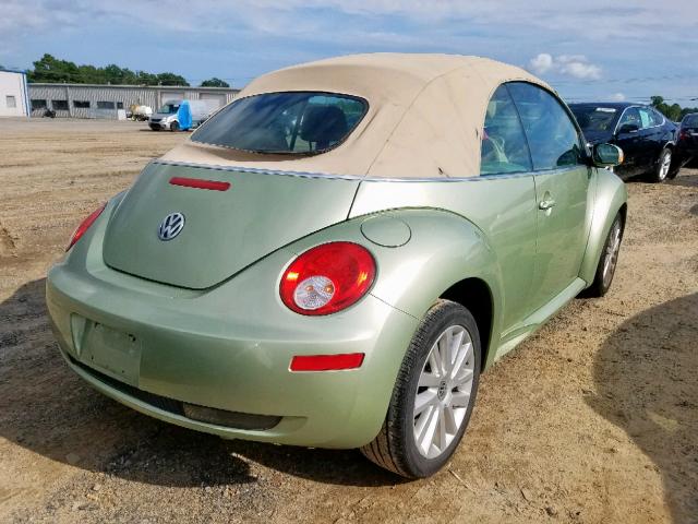 3VWRF31Y98M413763 - 2008 VOLKSWAGEN NEW BEETLE მწვანე ფოტო 4