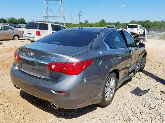 JN1BV7AR3FM417262 - 2015 INFINITI Q50 BASE GRAY photo 4