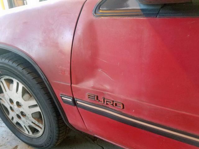 2G1WN14T4N9256539 - 1992 CHEVROLET LUMINA EUR RED photo 10