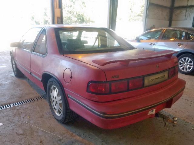 2G1WN14T4N9256539 - 1992 CHEVROLET LUMINA EUR RED photo 3