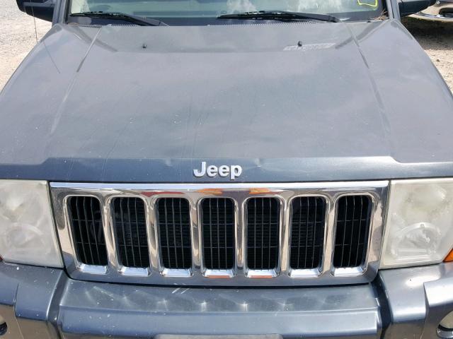 1J8HH582X7C673118 - 2007 JEEP COMMANDER BLUE photo 7