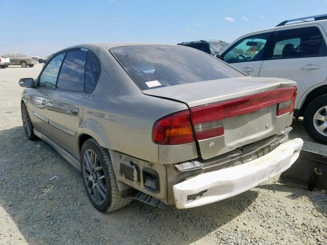 4S3BE6451Y7211309 - 2000 SUBARU LEGACY GT BEIGE photo 3