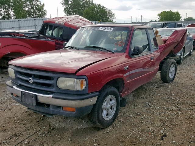 4F4CR16U8TTM09764 - 1996 MAZDA B3000 CAB RED photo 2