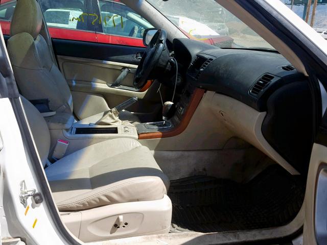 4S3BL676254212394 - 2005 SUBARU LEGACY GT WHITE photo 5