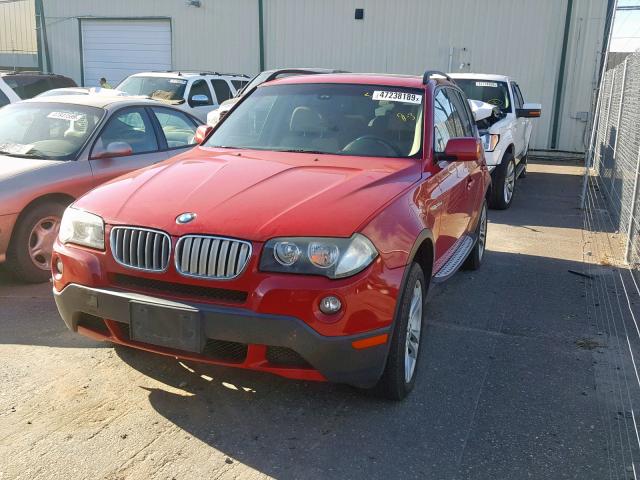 WBXPC93458WJ22812 - 2008 BMW X3 3.0SI RED photo 2