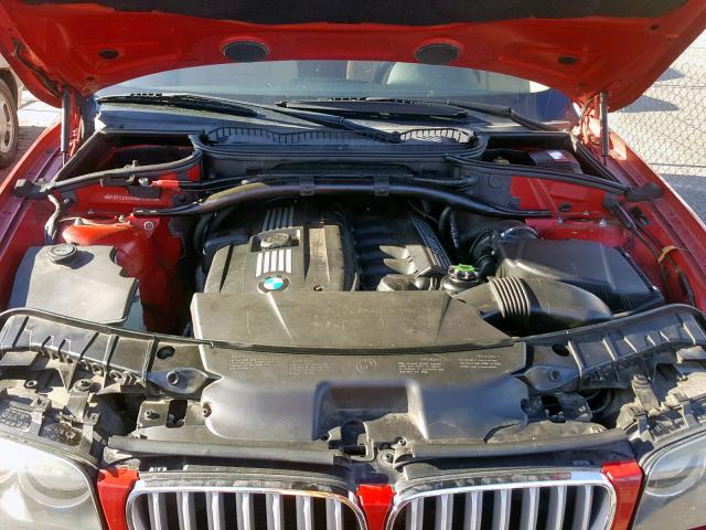 WBXPC93458WJ22812 - 2008 BMW X3 3.0SI RED photo 7