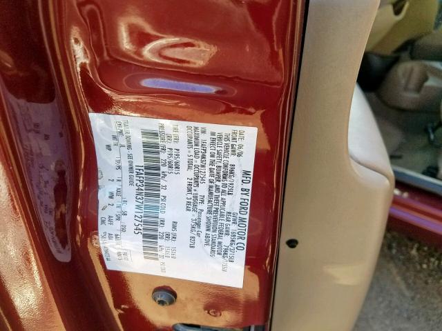 1FAFP34N37W127545 - 2007 FORD FOCUS ZX4 RED photo 10
