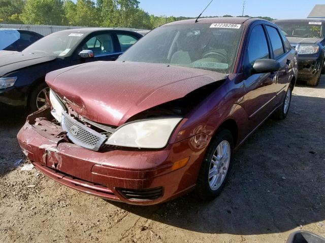 1FAFP34N37W127545 - 2007 FORD FOCUS ZX4 RED photo 2