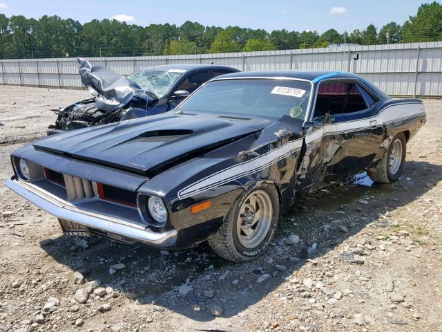 BH23G3B484486 - 1973 PLYMOUTH BARRACUDA BLACK photo 2