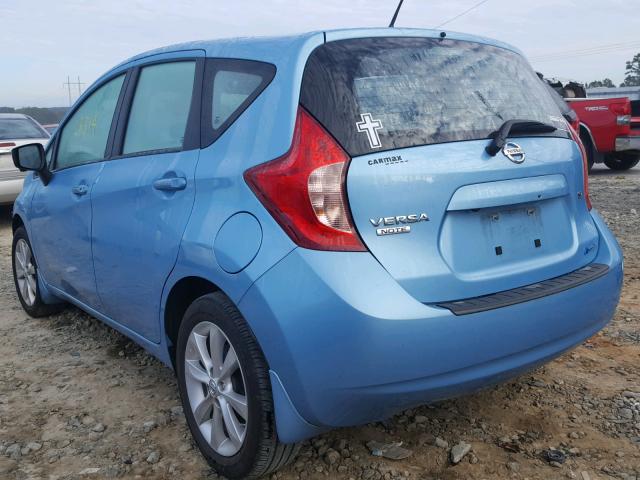 3N1CE2CP3FL449223 - 2015 NISSAN VERSA NOTE BLUE photo 3