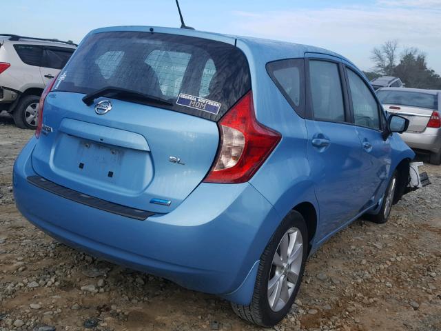 3N1CE2CP3FL449223 - 2015 NISSAN VERSA NOTE BLUE photo 4