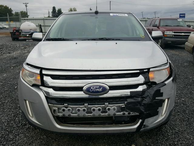 2FMDK4KC2BBB47475 - 2011 FORD EDGE LIMIT SILVER photo 9