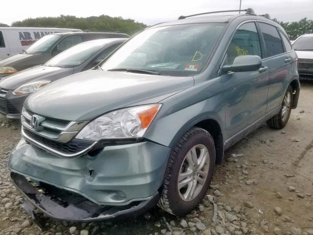 5J6RE4H70BL023114 - 2011 HONDA CR-V EXL GREEN photo 2