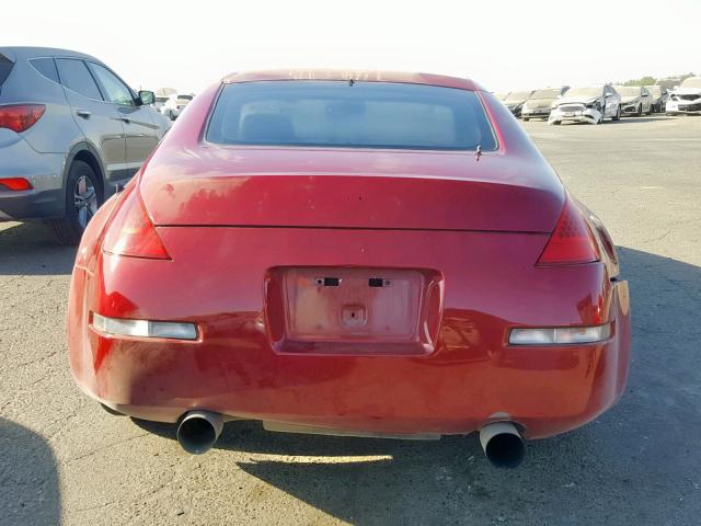 JN1AZ34E23T003652 - 2003 NISSAN 350Z COUPE RED photo 6