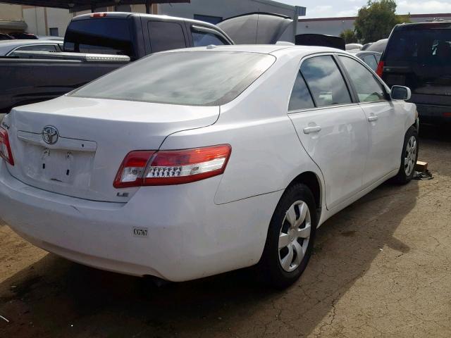 4T1BF3EK7BU693966 - 2011 TOYOTA CAMRY BASE WHITE photo 4