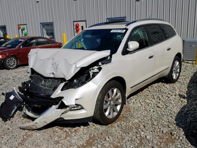 5GAKVCKD8EJ354427 - 2014 BUICK ENCLAVE WHITE photo 2