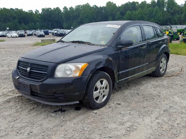 1B3HB28B67D104978 - 2007 DODGE CALIBER BLACK photo 2