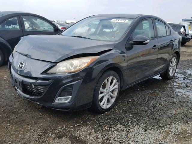 JM1BL1S69A1138445 - 2010 MAZDA 3 S BLACK photo 2