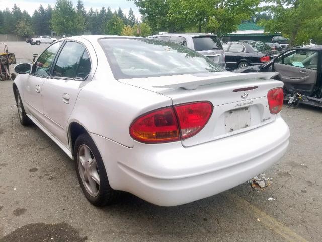 1G3NL52E11C273743 - 2001 OLDSMOBILE ALERO GL WHITE photo 3