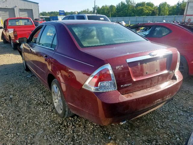 3FAFP08186R158619 - 2006 FORD FUSION SEL RED photo 3