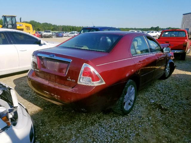 3FAFP08186R158619 - 2006 FORD FUSION SEL RED photo 4