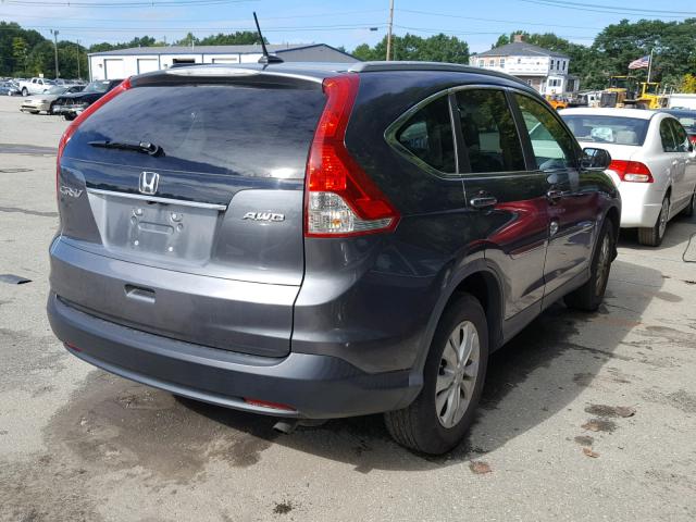 2HKRM4H7XDH628077 - 2013 HONDA CR-V EXL GRAY photo 4