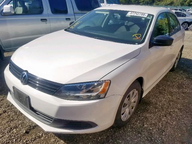 3VW2K7AJ3DM296179 - 2013 VOLKSWAGEN JETTA BASE WHITE photo 2